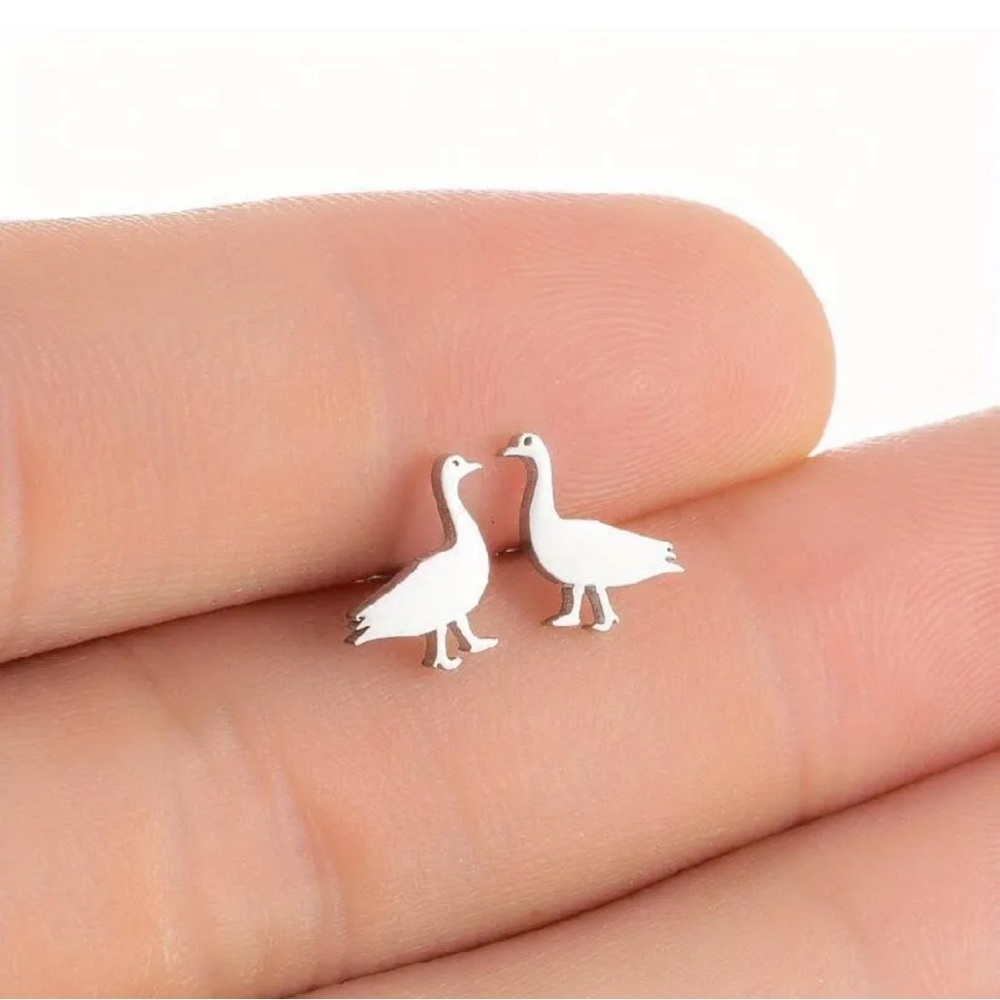 Bird Earrings. Stainless steel stud. Various colour options available.